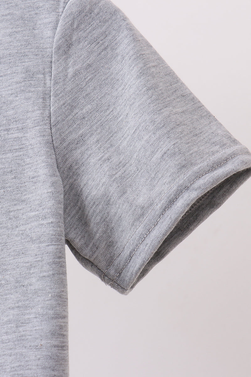 Gray Ship Applique Top | Boutique Children's Clothing