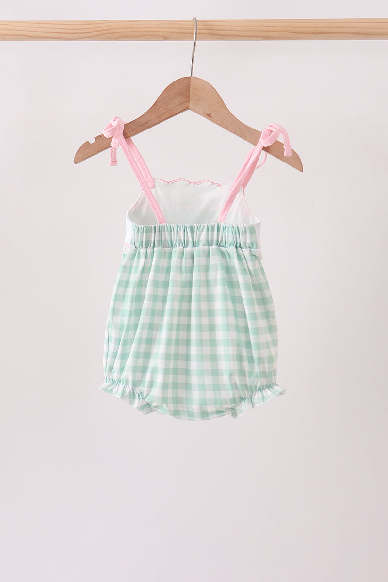 Green Golf Embroidered Bubble | Boutique Children's Clothing