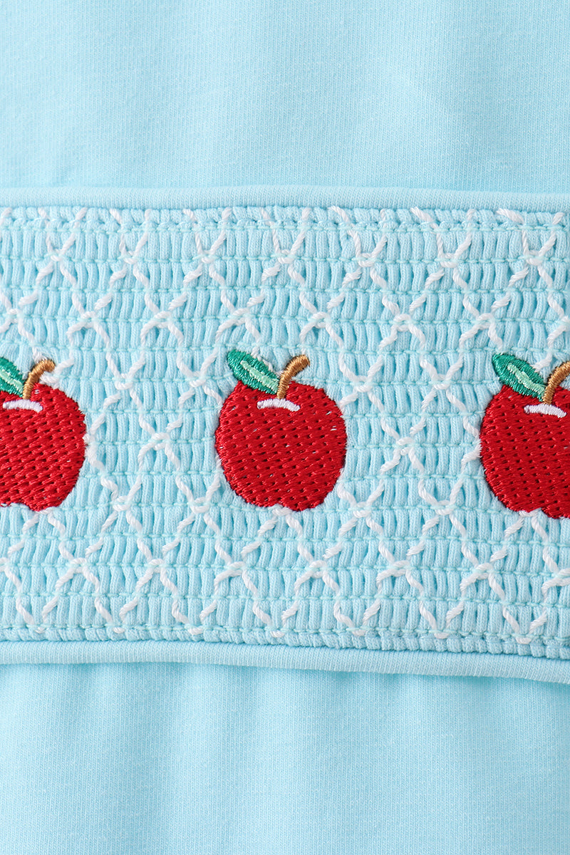 Blue Apple Smocked Top | Boutique Children's Clothing