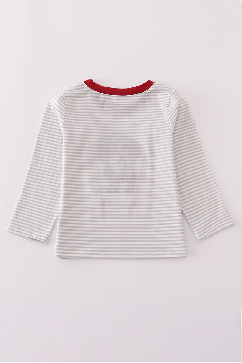Alabama polka dot elephant french knot top | Boutique Children's Clothing