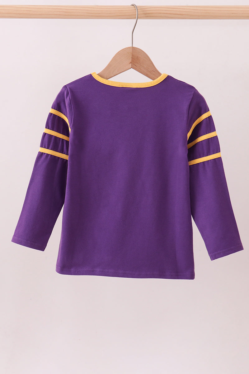 Premium Purple LSU 01 applique top | Boutique Children's Clothing