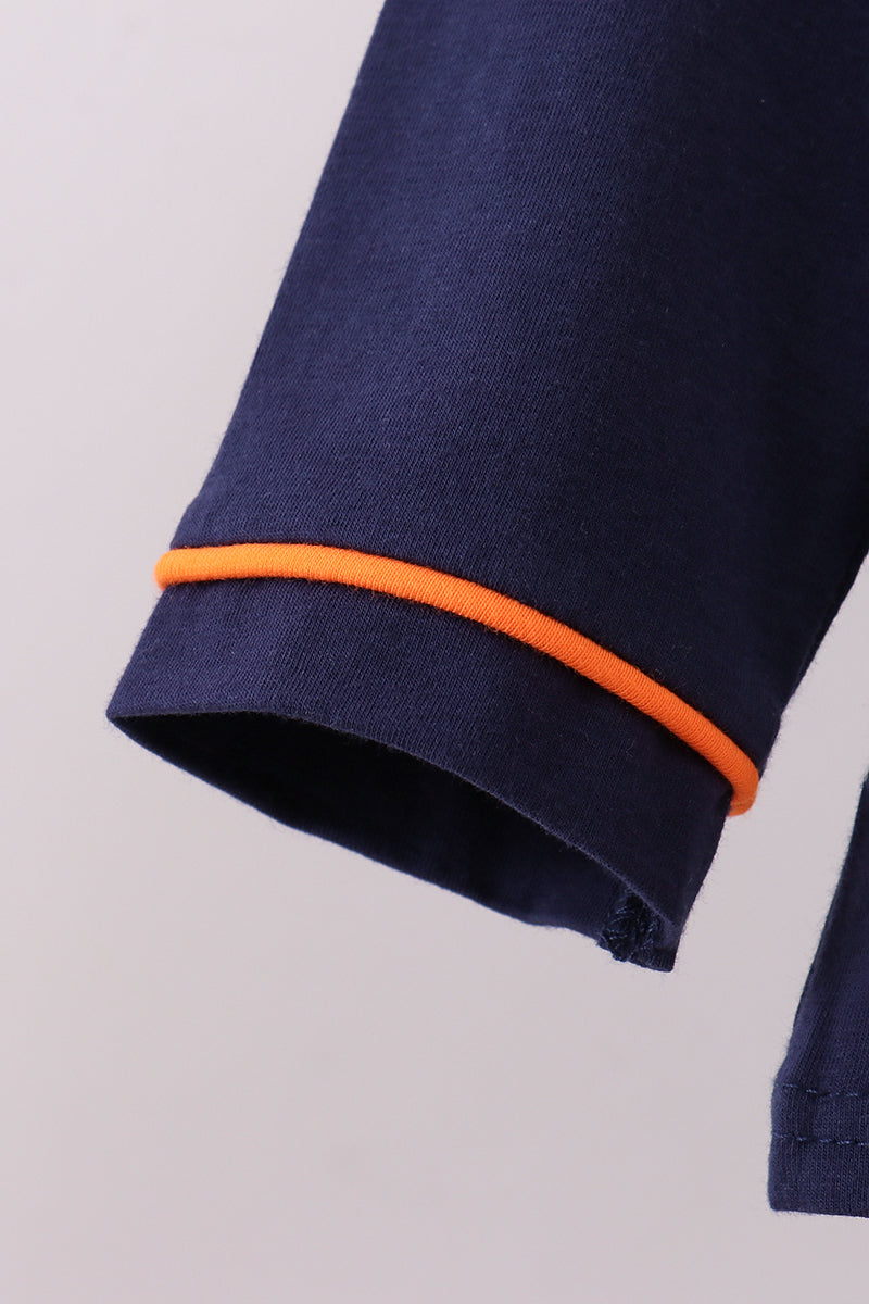 Premium Navy Auburn tiger embroidery cardigan | Boutique Children's Clothing