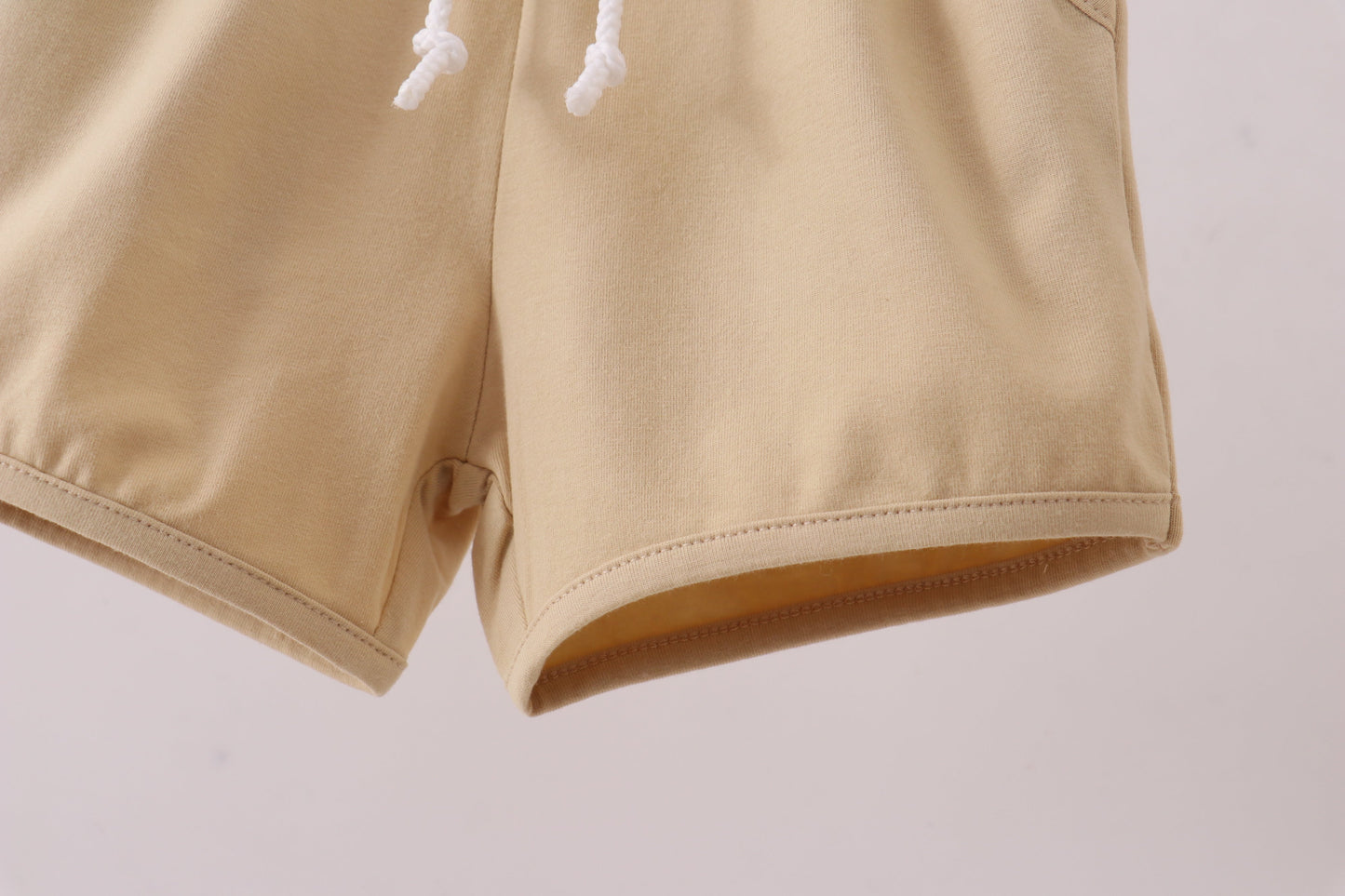 Premium Khaki drawstring shorts | Boutique Children's Clothing