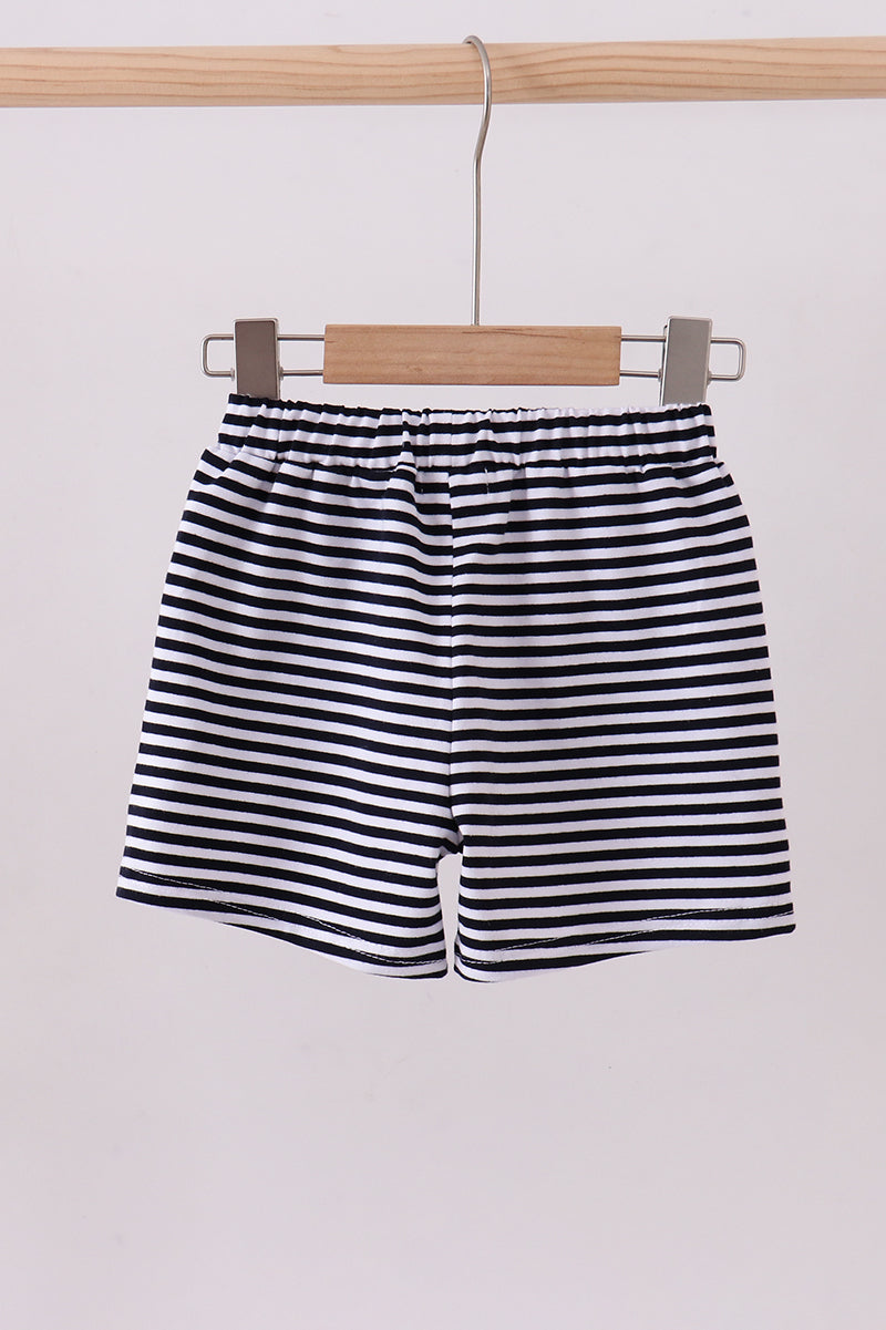 Premium Navy&white stripe shorts | Boutique Children's Clothing