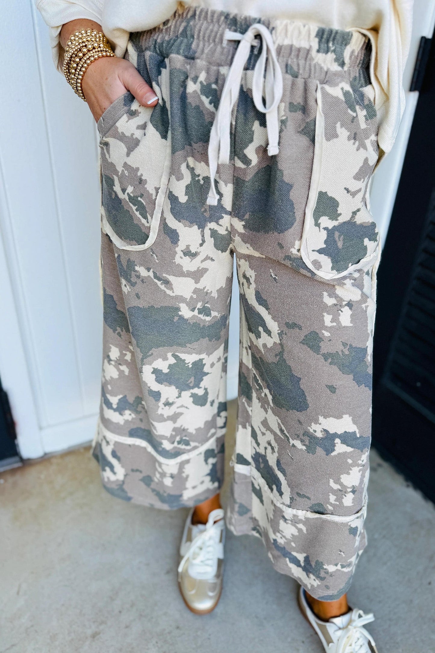 Camo Raw Edge Loose Pants RTS | Boutique Children's Clothing