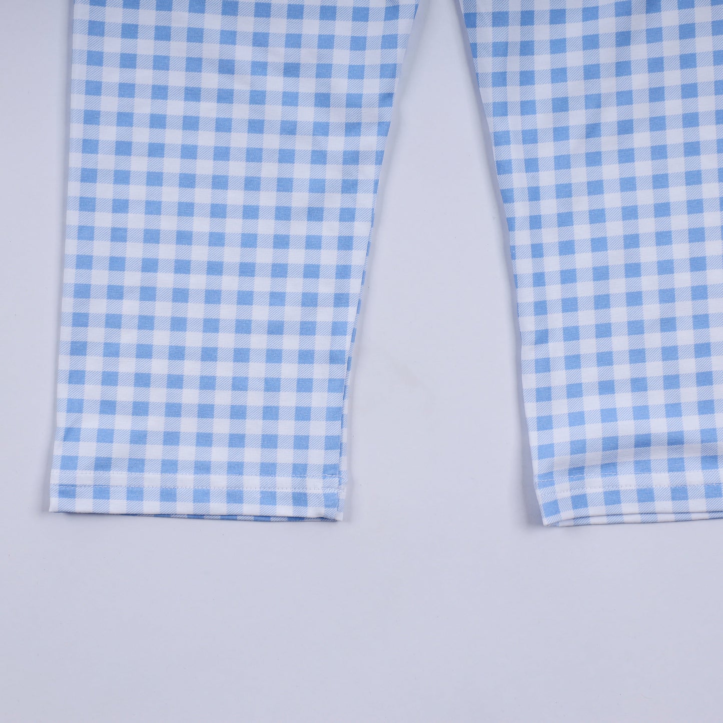 Blue gingerbread hand smocked gingham pants set | Boutique Children's Clothing