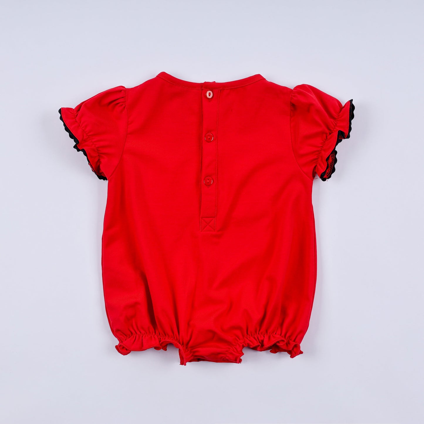 Red character hand smocked bubble | Boutique Children's Clothing