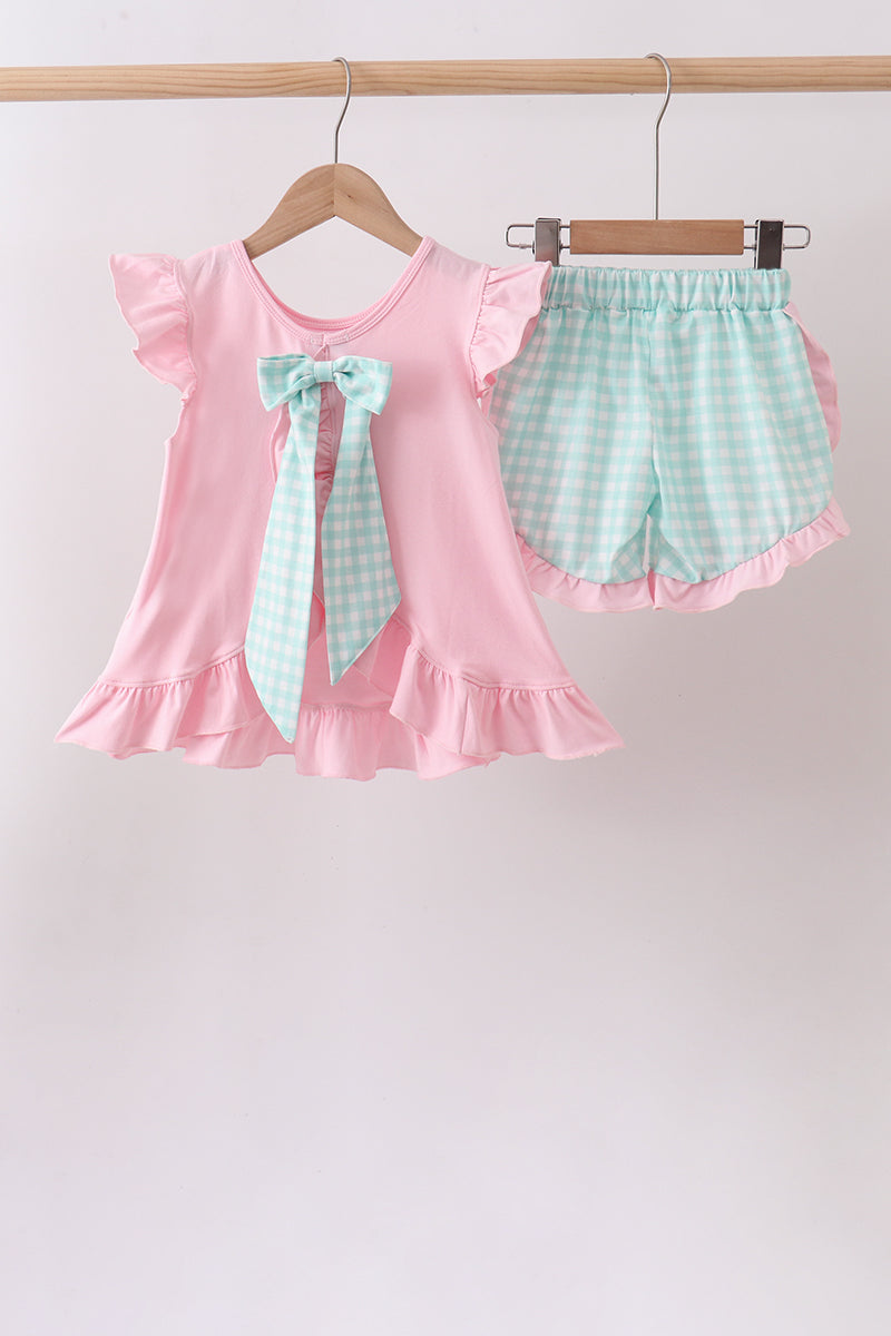 Pink Strawberry Applique Knit Set | Boutique Children's Clothing