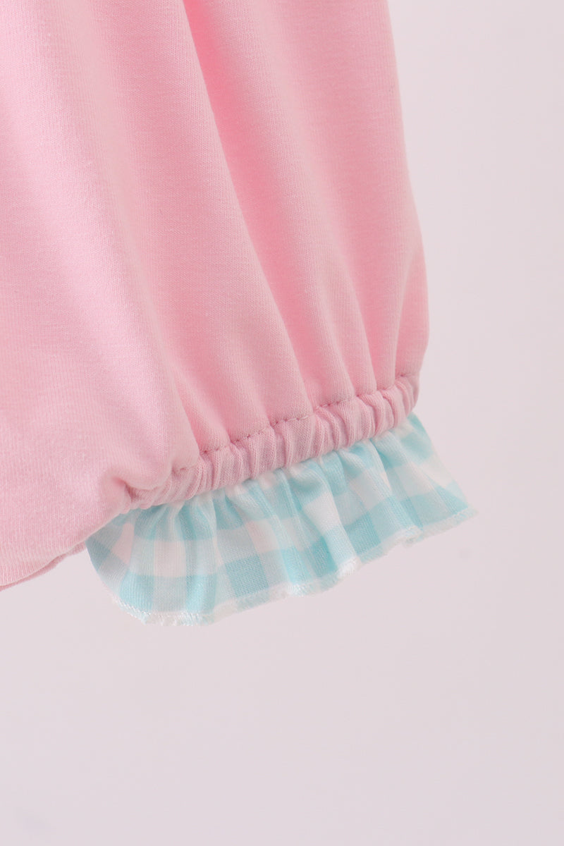 Pink Bow French Knot Bow Bubble | Boutique Children's Clothing