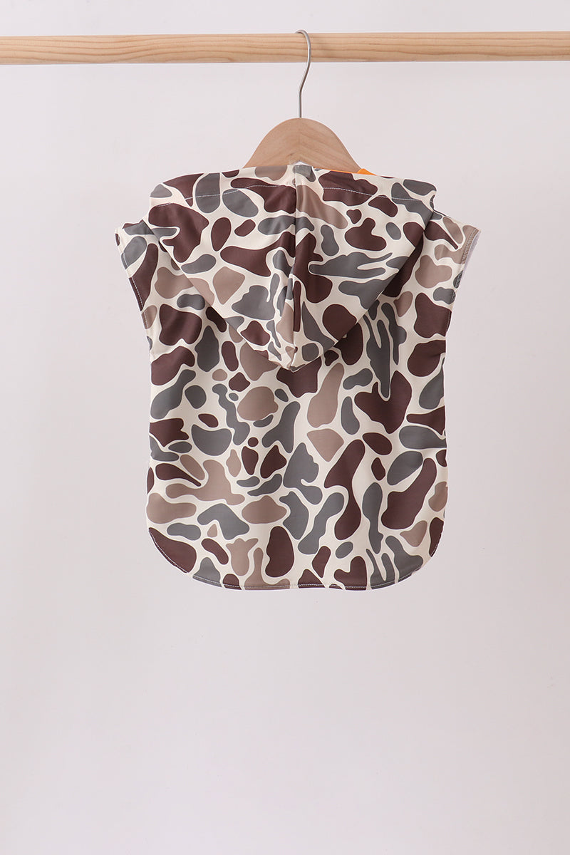 Camo Mallard Embroidered UPF Swim Coverup | Boutique Children's Clothing