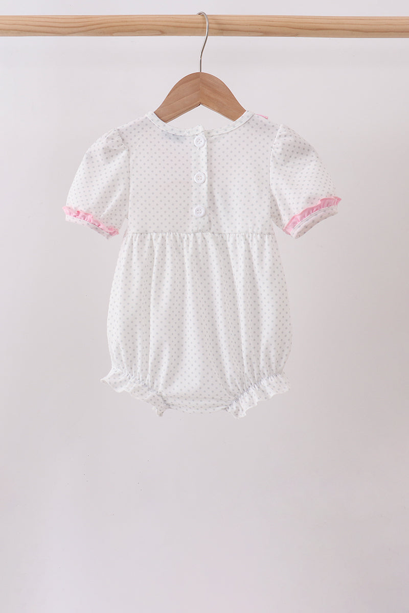 Pink Bow Ruffle Bubble | Boutique Children's Clothing
