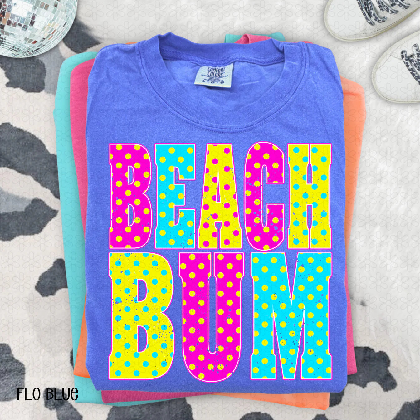 Polka Dot Beach Bum Completed Tee | Boutique Children's Clothing