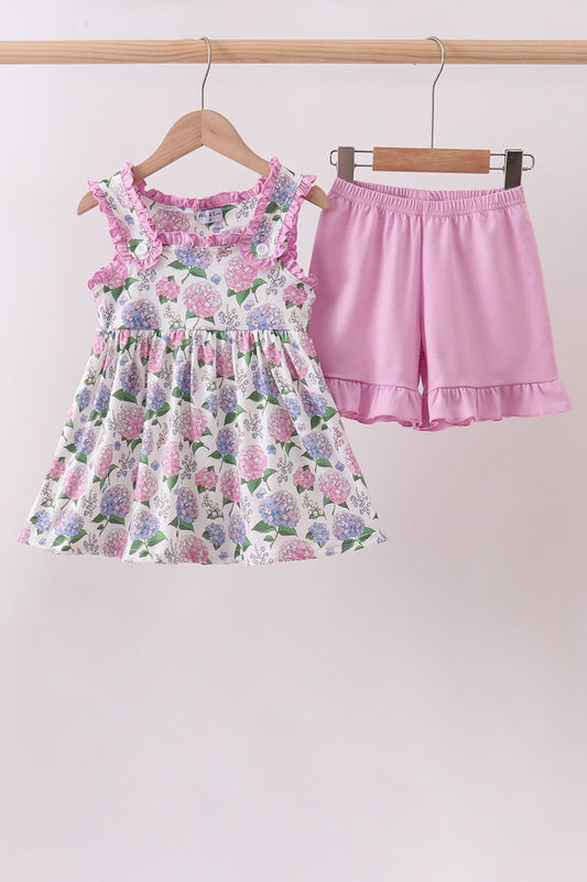 Purple Hydrangea Set | Boutique Children's Clothing