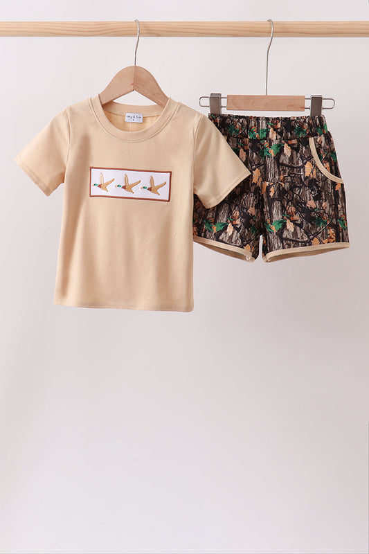 Camo Duck Embroidered Set | Boutique Children's Clothing