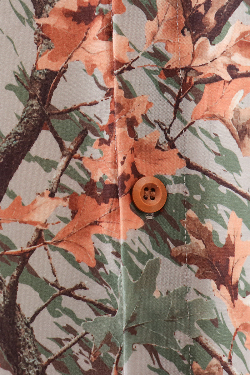 Camo Wildlife Embroidered Dad&me Button Down Shirt | Boutique Children's Clothing