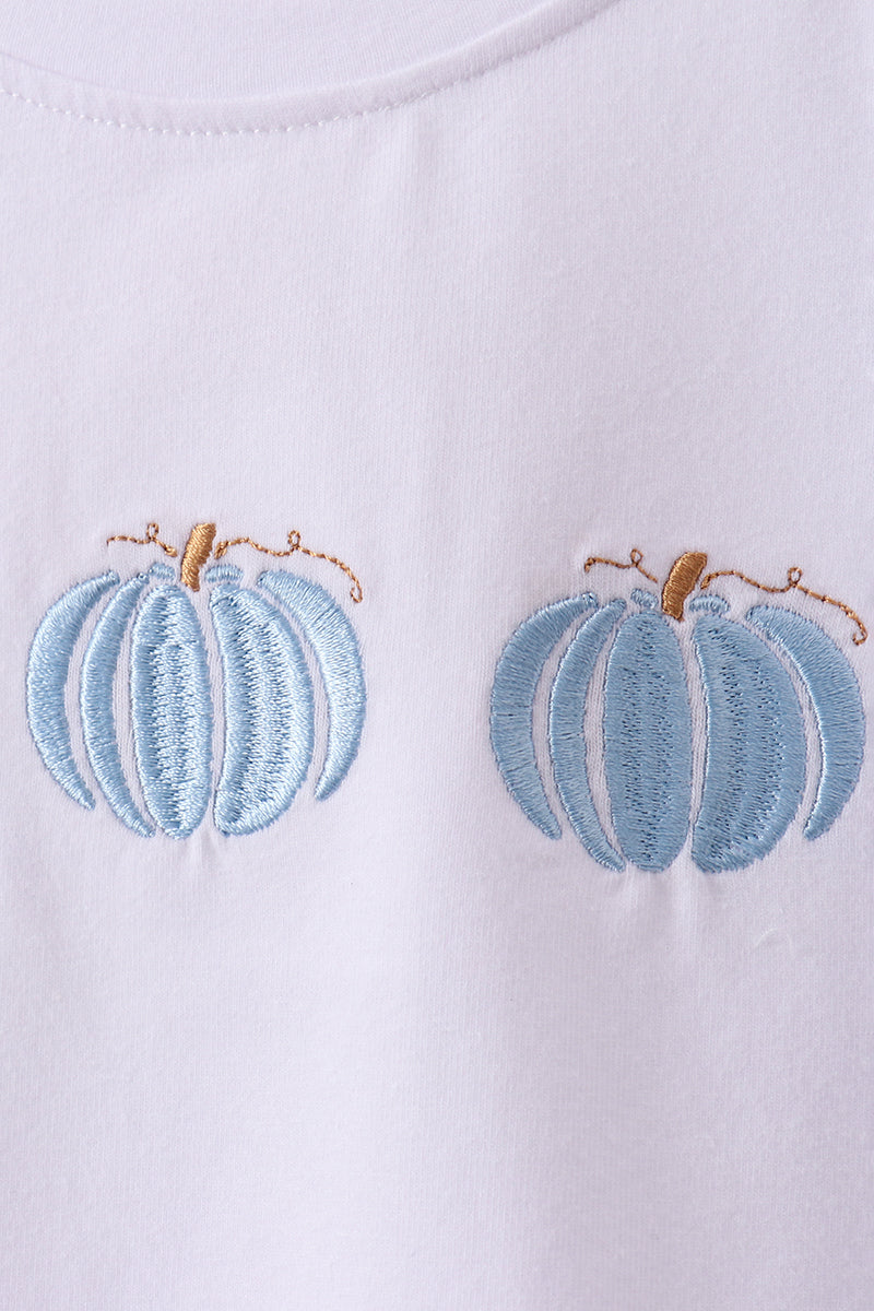 Blue Pumpkin Embroidered Gingham Shorts Set | Boutique Children's Clothing