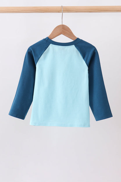 Teal Apple Embroidered Top | Boutique Children's Clothing