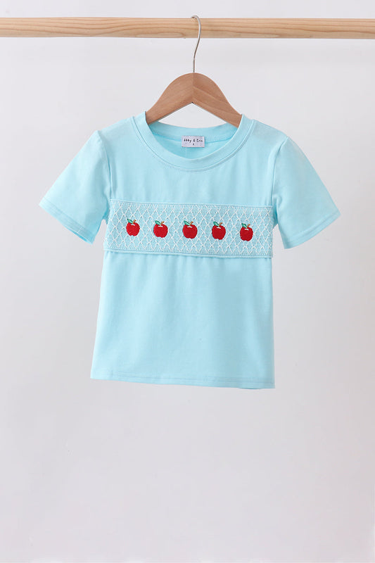 Blue Apple Smocked Top | Boutique Children's Clothing
