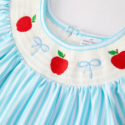 Apple & Bows Smocked Pants Set