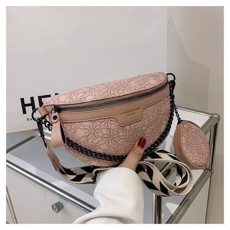 Floral Embossed Crossbody Bag