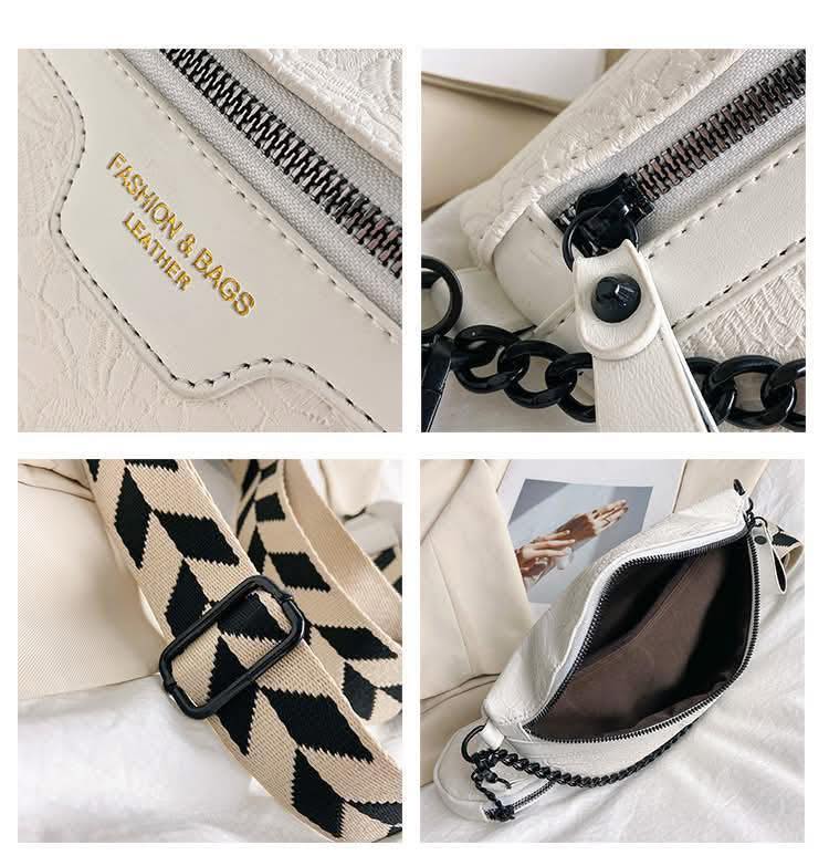 Floral Embossed Crossbody Bag