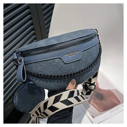 Floral Embossed Crossbody Bag