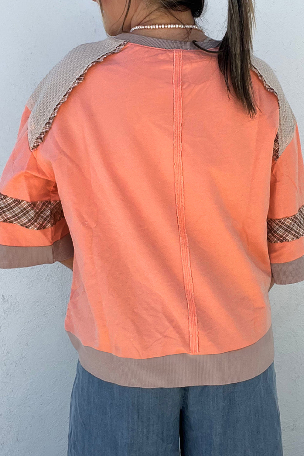 Orange Patchwork Flower Top February.