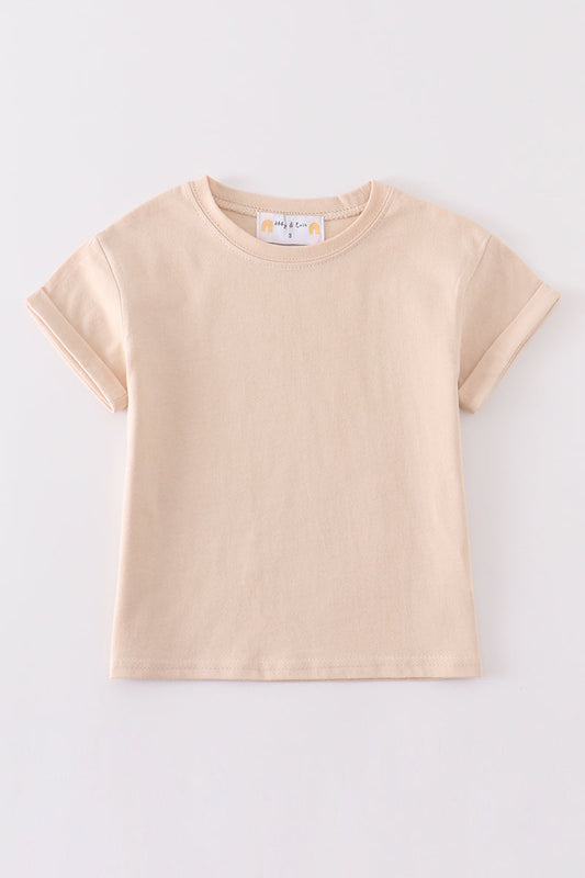 Premium Apricot basic T-shirt | Boutique Children's Clothing