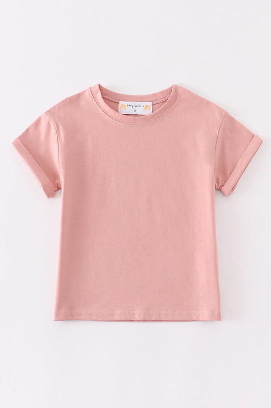 Premium Pink basic T-shirt | Boutique Children's Clothing