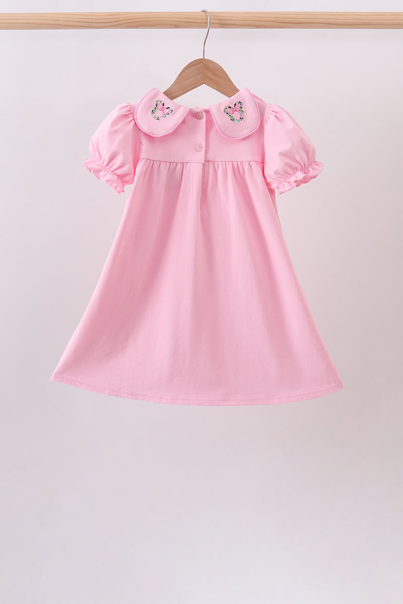 Pink Floral Embroidery Dress | Boutique Children's Clothing