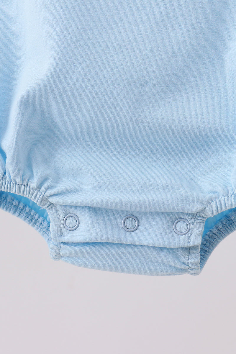 Blue Vehicle Embroidered Bubble | Boutique Children's Clothing