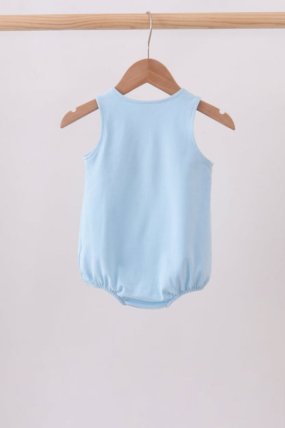 Blue Vehicle Embroidered Bubble | Boutique Children's Clothing
