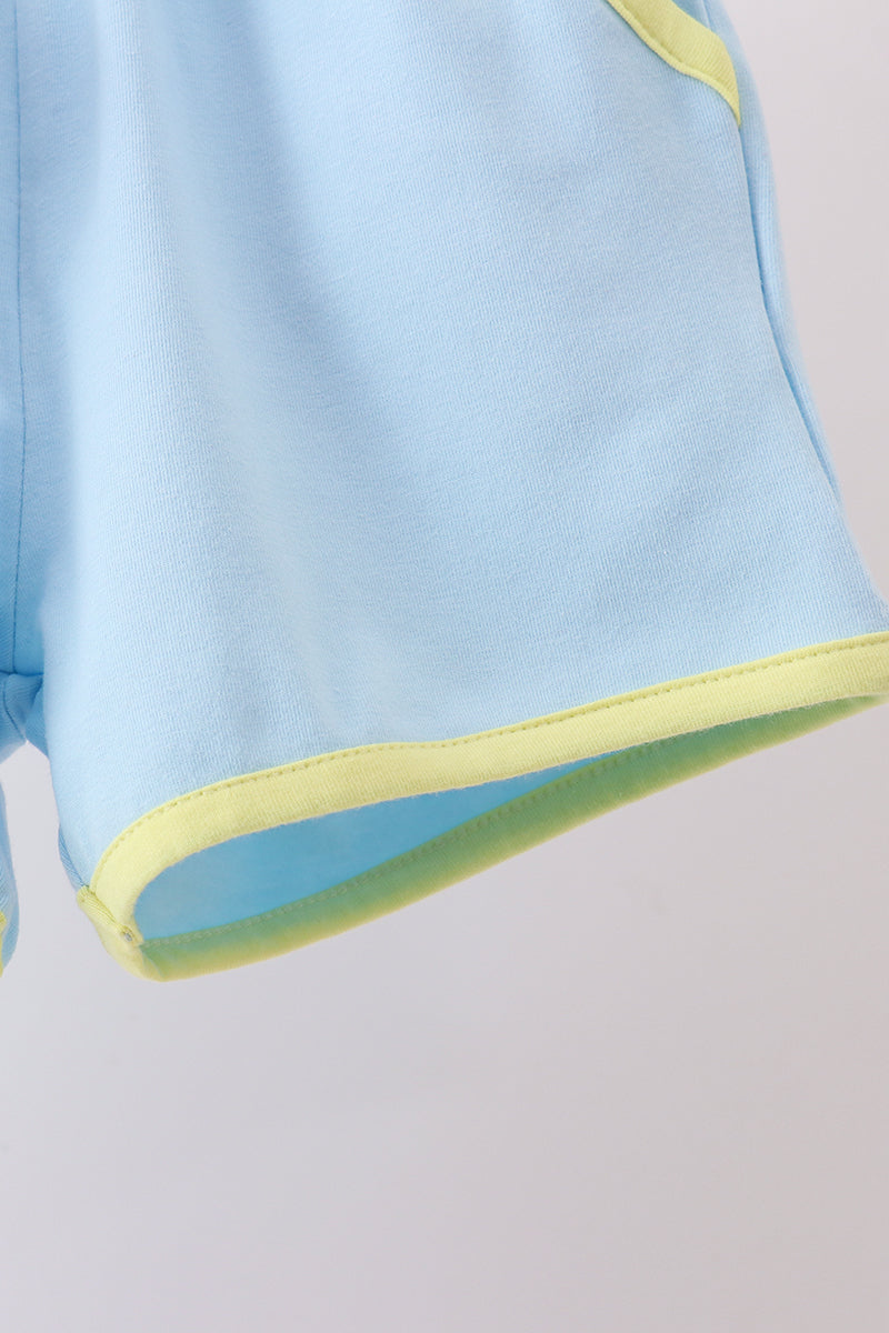 Blue Vehicle Embroidered Set | Boutique Children's Clothing