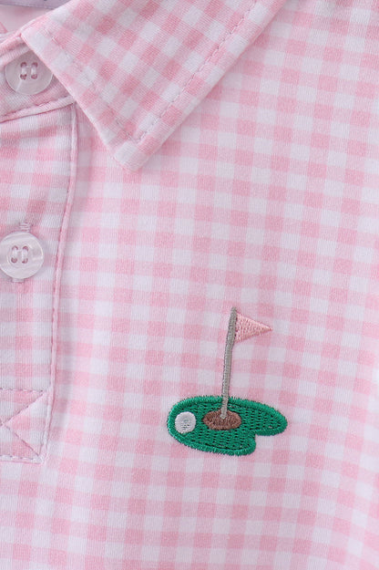 Pink Golf Dress | Boutique Children's Clothing