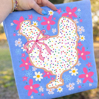 Animal Cracker Chicken Floral Completed Tee