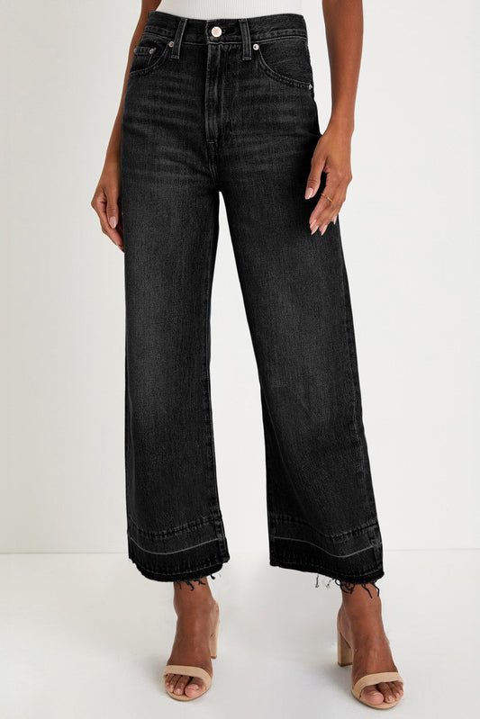 Raw Hem High Waist Jeans *multiple washes* RTS | Boutique Children's Clothing