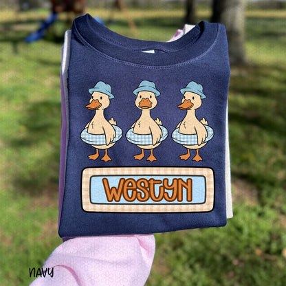 Blue Goose Custom Name Plate Completed Tee