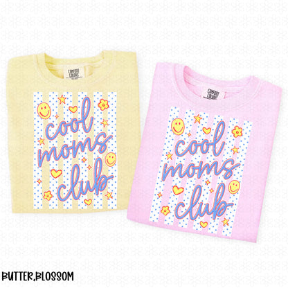 Blue Polka Dot Cool Moms Club Completed Tee