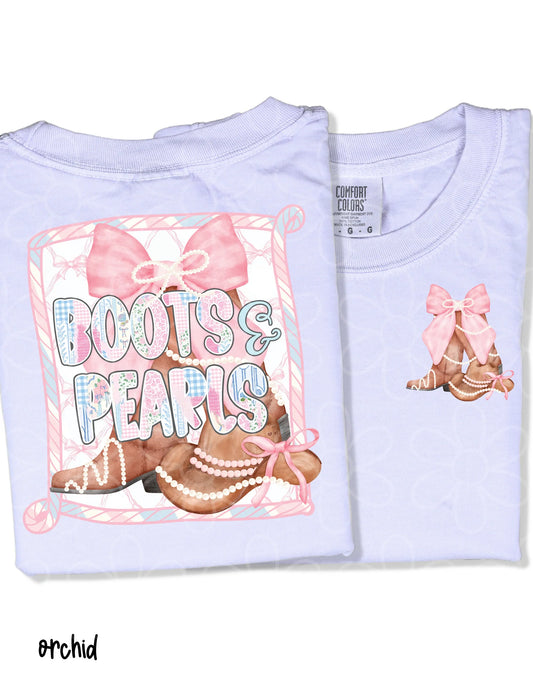 Boots & Pearls Kids Completed Tee