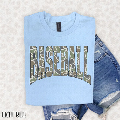 Camo Baseball Completed Tee