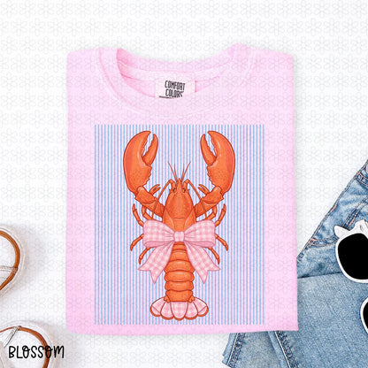 Coastal Lobster Bow Completed Tee
