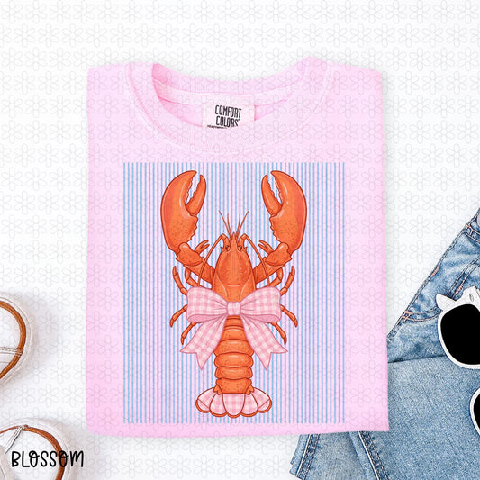 Coastal Lobster Bow Completed Tee