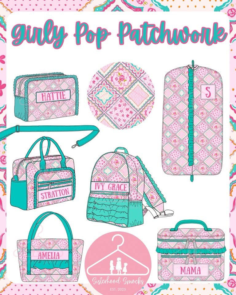 Girly Pop Patchwork Luggage