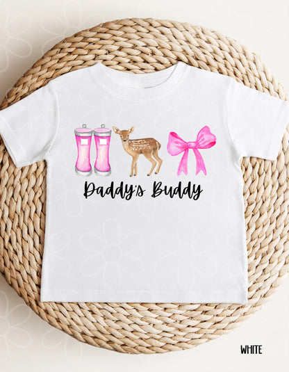 Daddy's Buddy Pink Kids Completed Tee