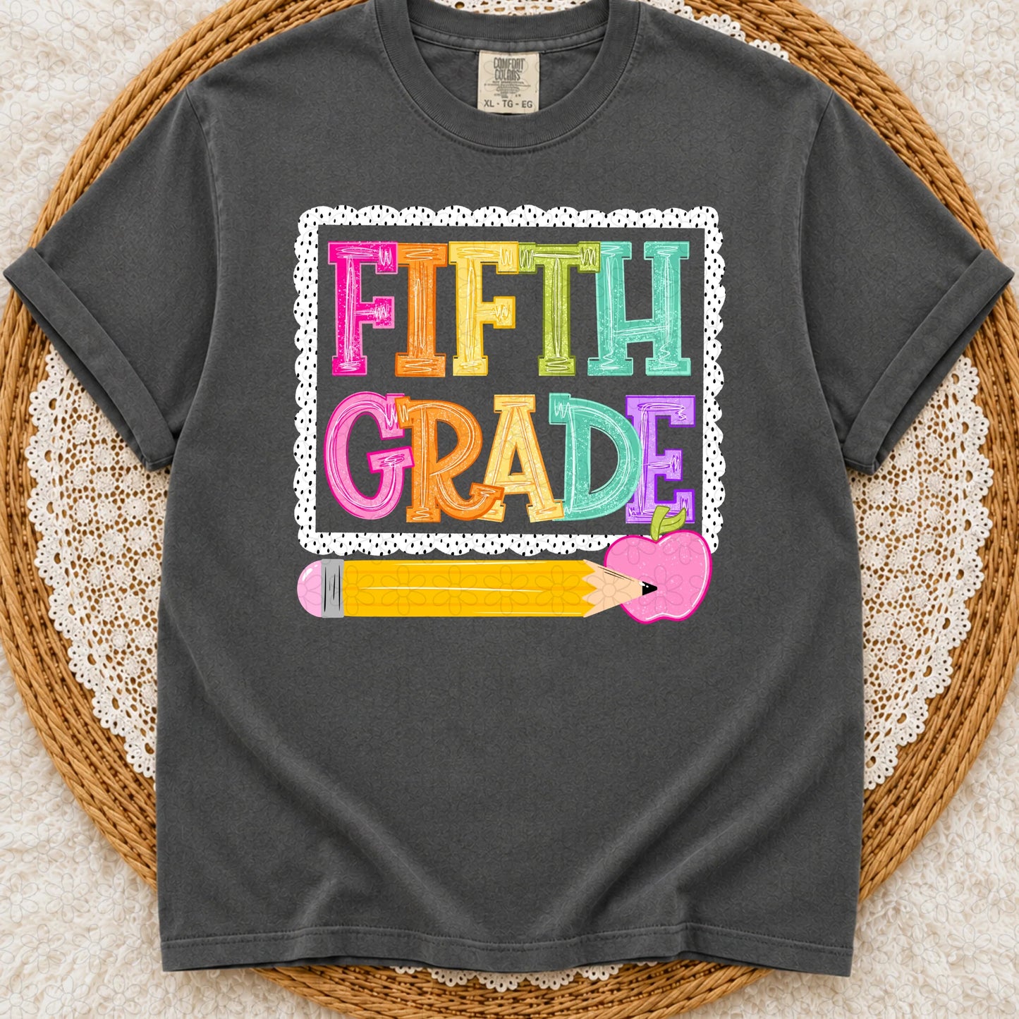 Fifth Grade Pencil Back to School Completed Tee