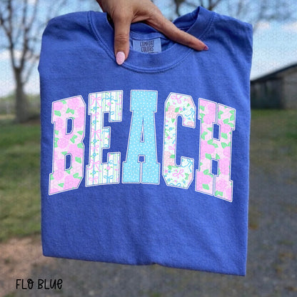 Floral Beach Completed Tee