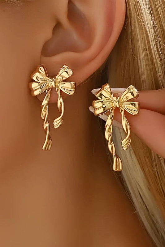 Gold Bow Knot Studs RTS
