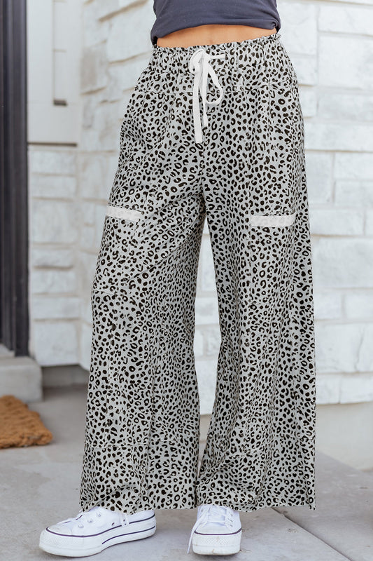 Gray Animal Print Knit Pants | Boutique Children's Clothing
