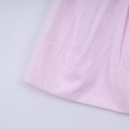 Pink christmas tree hand smocked dress