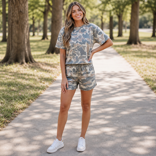 Camo Loose Top Outfit RTS | Boutique Children's Clothing